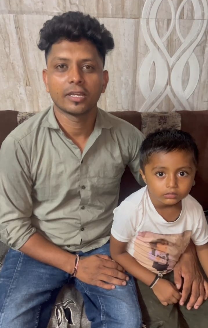Father with his diabetic child