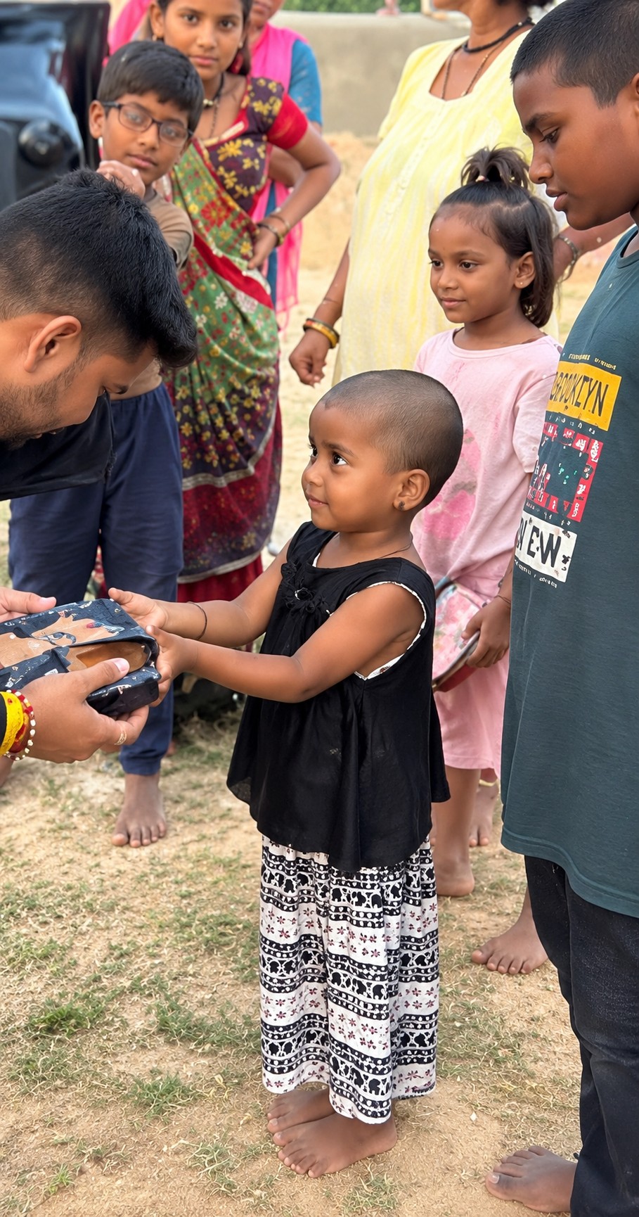 A moment of joy, handed over with love and received with a smile