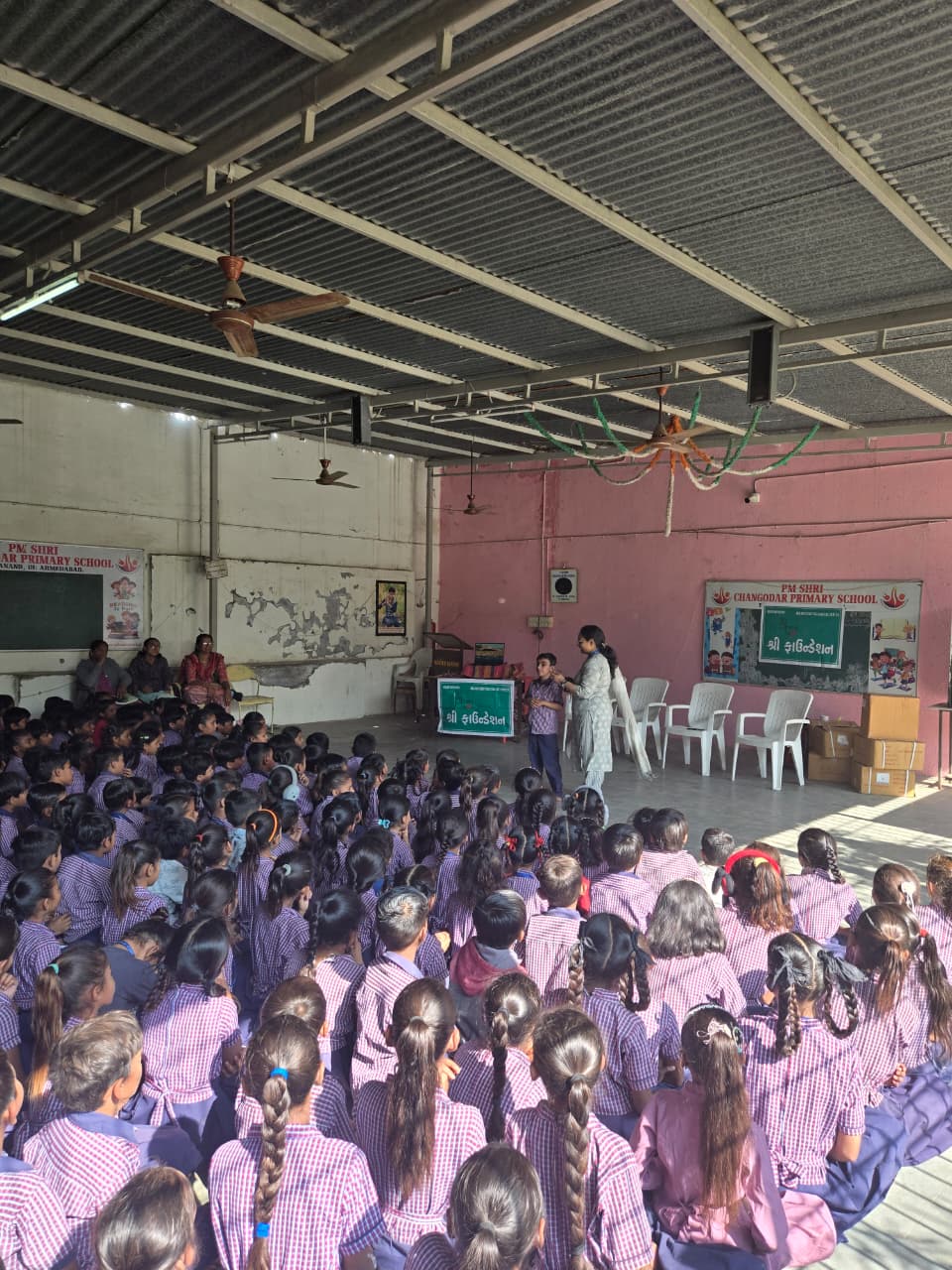 Smiles in a queue: our team brings something special to the school